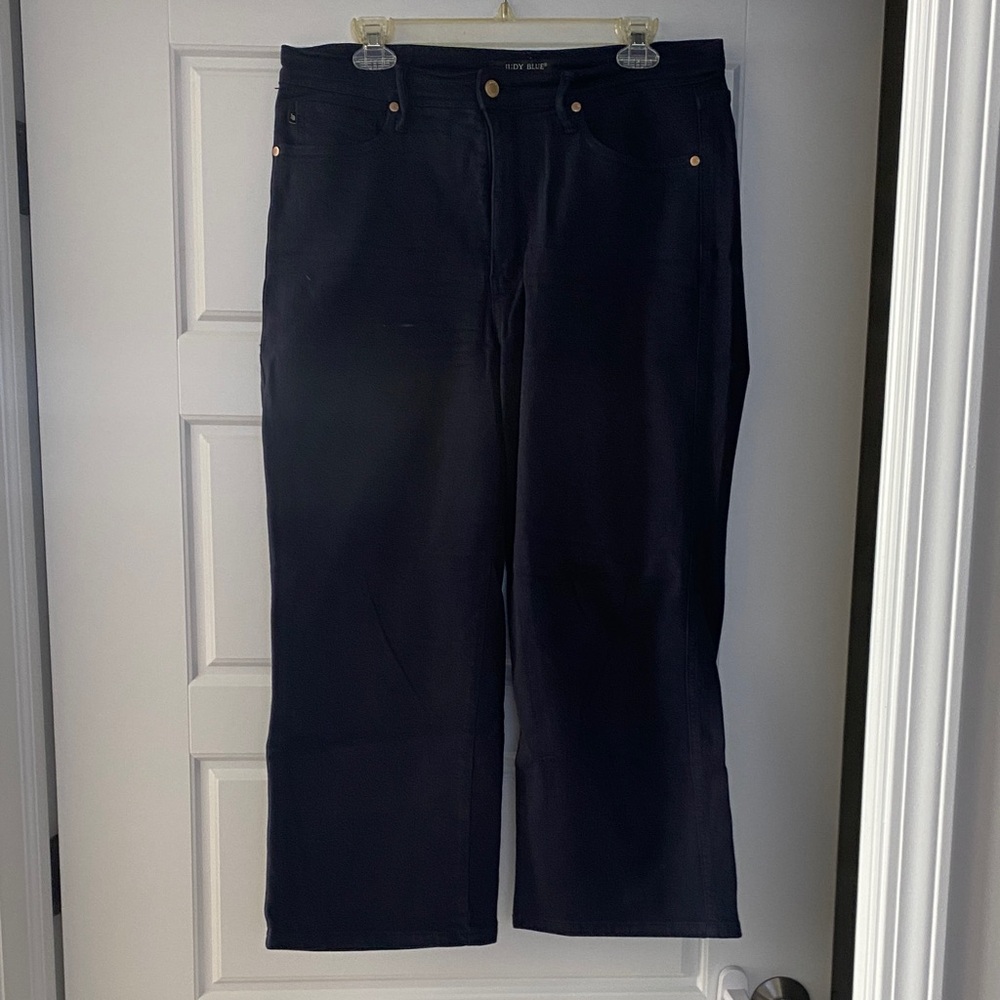 Judy Blue Navy Wide-Leg Jeans